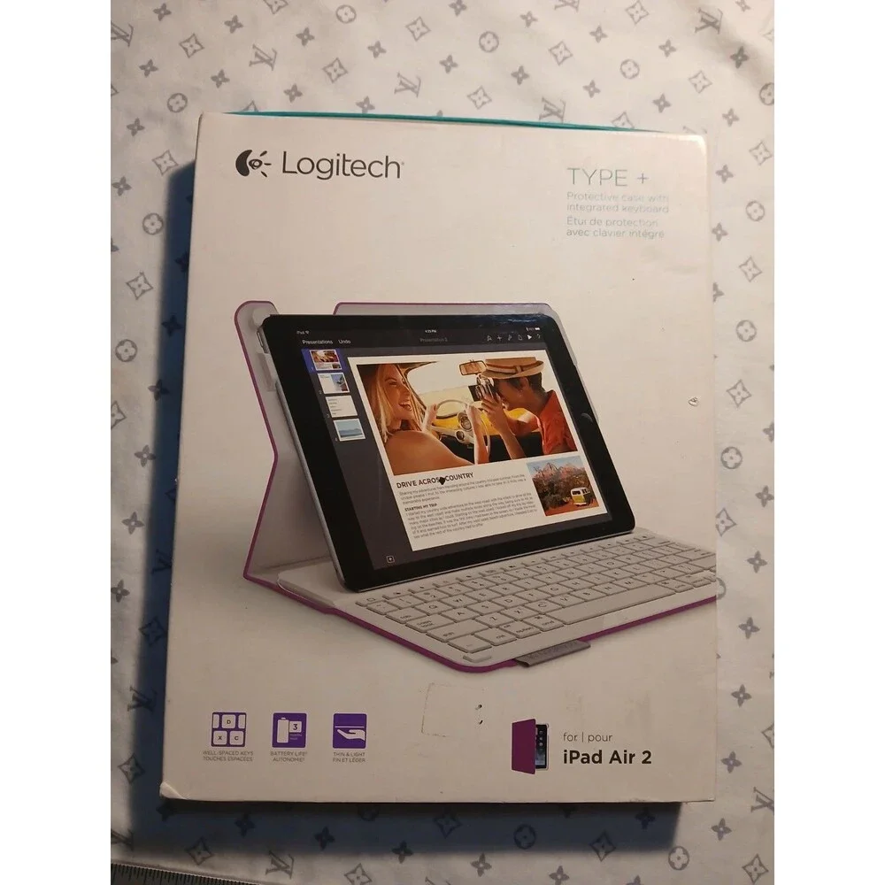 NEW Logitech 920-006912 Type+ Case with Integrated Keyboard for iPad Air 2